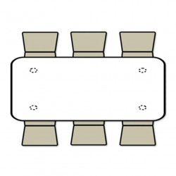 6 CenterfoldRectangularTable White 4 1694189710 6' Centerfold Rectangular Table (White)