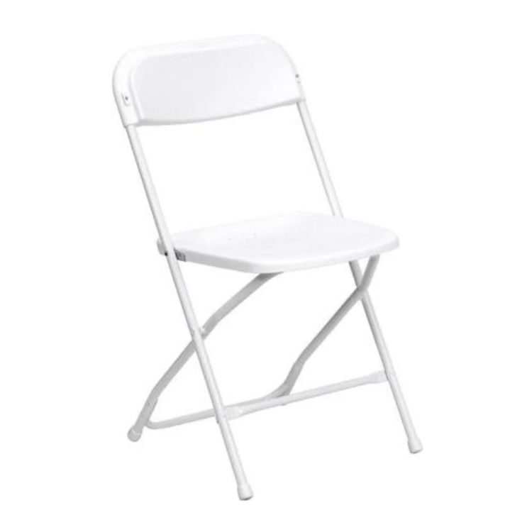 White Hercules Plastic Folding Chair