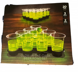 glow in the dark beer pong1 1696527476 Glow in the Dark Water/Beer Pong (20 Cups & 3 Balls)