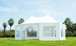 29' x 21' Large 10-Wall Party Tent (White) WITH WALLS