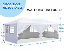 10' x 20' Pop Up Canopy/Tent (White) NO WALLS